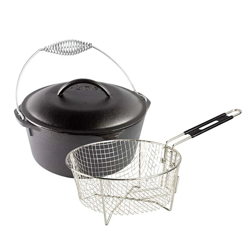 Seasoned Cast Iron Dutch Oven Frying Set