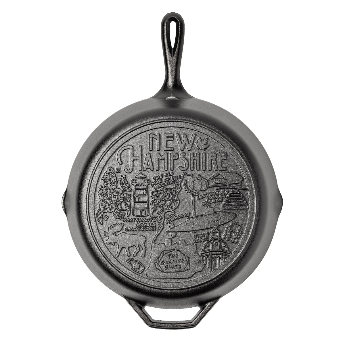 American Road Trip: 12 Inch Seasoned Cast Iron Skillet, New Hampshire