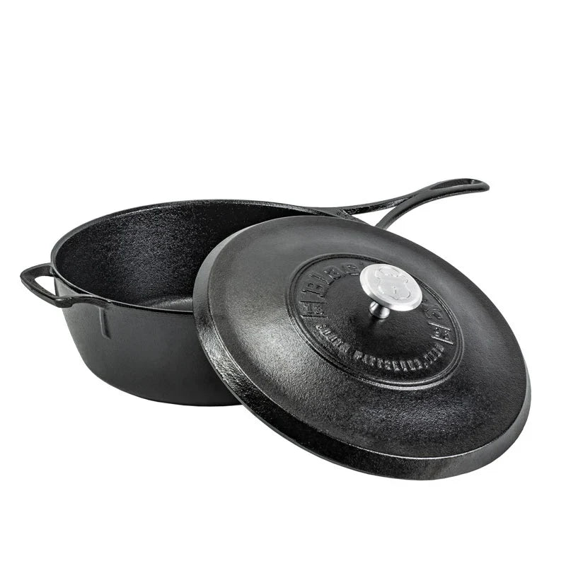 Blacklock 4 Quart Lightweight Cast Iron Deep Skillet With Lid