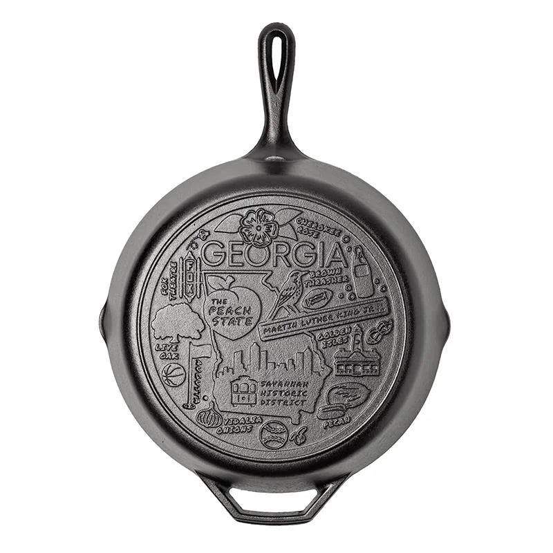 American Road Trip: 12 Inch Seasoned Cast Iron Skillet, Georgia