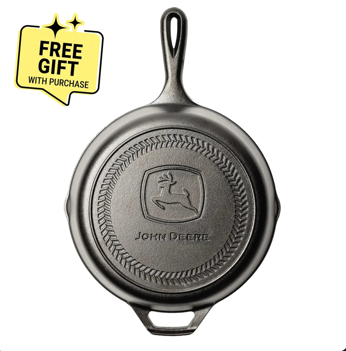 10.25 Inch Seasoned Cast Iron Skillet, John Deere Logo